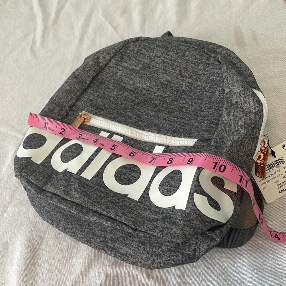 NWT Adidas Linear Mini Backpack grey/white
